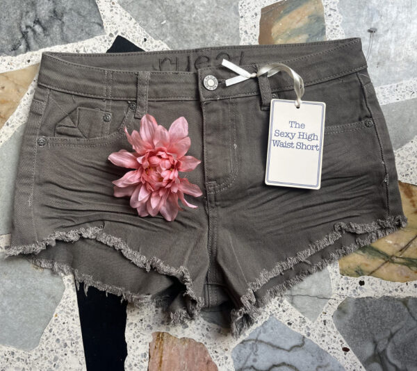 Short de jean gris